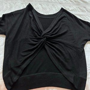 Black Sweater - open twisted back